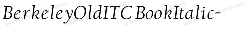 BerkeleyOldITC BookItalic字体转换